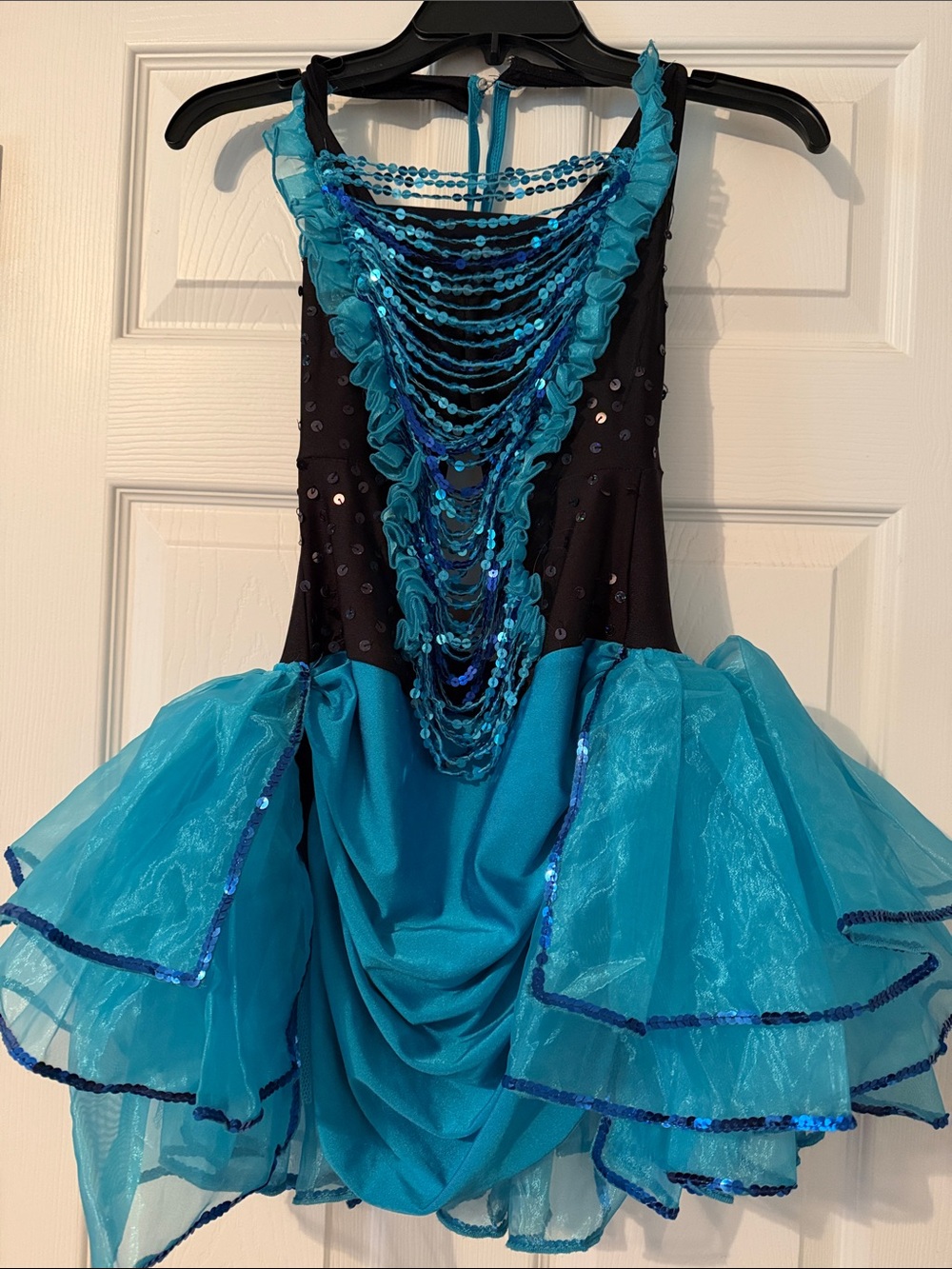 Adult Medium Turquoise Sequin Tutu Dance Dress - Glamour Costumes